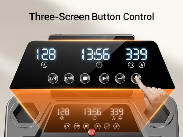 3.0HP Incline Treadmill with Handle, Foldable & LED Display, 300 lbs Capacity