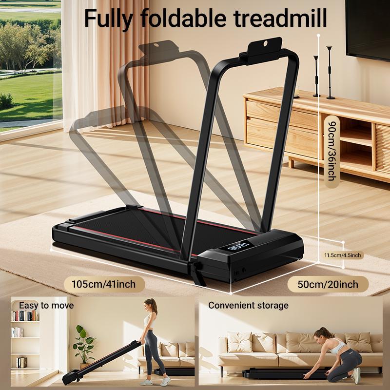 2.5HP Folding Treadmill with 15% Auto Incline, LED Display & Compact Walking Pad