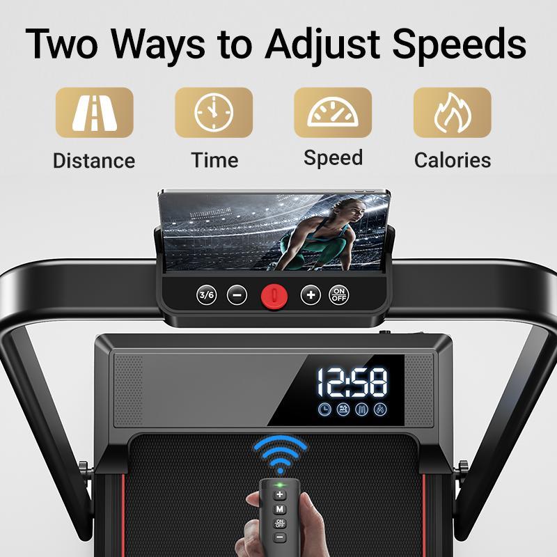 2.5HP Folding Treadmill with 15% Auto Incline, LED Display & Compact Walking Pad