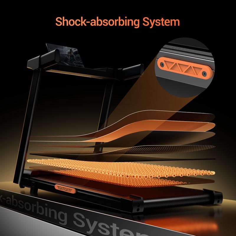 3.0HP Incline Treadmill with Handle, Foldable & LED Display, 300 lbs Capacity