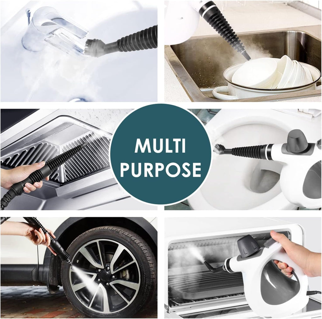 Portable Multi-Purpose Steam Cleaner with 12 Attachments